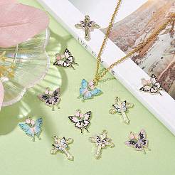 30Pcs 6 Styles Alloy Pendants&nbsp;ENAM-CJ0005-31