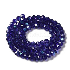 Electroplate Transparent Glass Beads Strands&nbsp;X-EGLA-A035-T4mm-L06