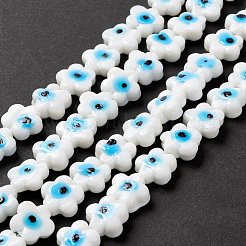 Handmade Evil Eye Lampwork Beads Strands&nbsp;LAMP-F024-03A