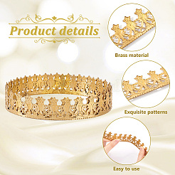 Crown Brass Ribbon for Lamp Cover Decoration&nbsp;AJEW-WH0348-381A