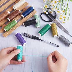 12Rolls 12 Colors Waxed Polyester Cord&nbsp;YC-SZ0001-03B