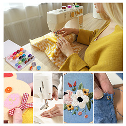 ポリエステルミシン糸  裁縫用品用  コンピュータ化された刺繍  カラフル  0.1mm  約80m/ロール。 1ロール/カラー  25色  25ロール/箱&nbsp;SENE-WH0001-01
