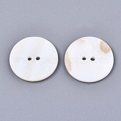2-Hole Freshwater Shell Buttons&nbsp;X-SHEL-S276-136D-01