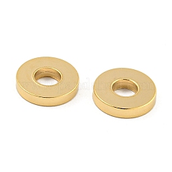 304ステンレススチールスペーサービーズ  フラットラウンド  18KGP本金メッキ  8x1.5mm  穴：3.2mm&nbsp;X-STAS-F117-05G-01