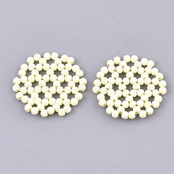 Spray Painted Acrylic Woven Beads&nbsp;FIND-T044-29E