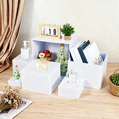 6Pcs 6 Sizes Plastic Buffet Food Cube Display Nesting Riser Stands&nbsp;ODIS-WH0086-220