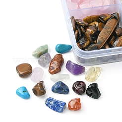240G 12 Styles Natural Mixed Gemstone Chip Beads&nbsp;G-FS0005-64
