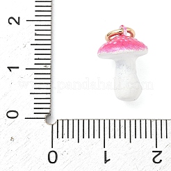 スプレーペイント304ステンレスペンダント  丸カン付き  キノコ  15x10x10mm  穴：4mm&nbsp;STAS-H254-04G-10