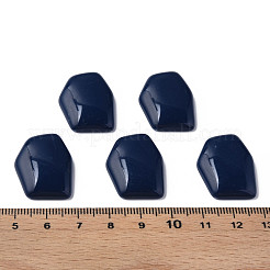 オペークアクリルカボション  不規則な六角形  プルシアンブルー  25.5x19.5x5.5mm  約253個/500g&nbsp;MACR-S373-143-A06