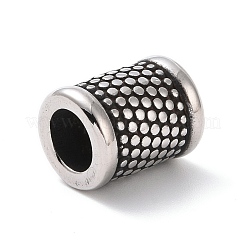 304 Stainless Steel Manual Polishing Tube Beads&nbsp;STAS-G276-19AS