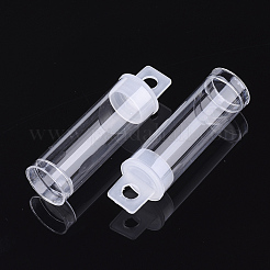 プラスチックビーズ収納ケース  ボトル  シードビーズ保管用  透明  6.8x1.9cm  穴：0.6のCM  容量：10ml（0.34液量オンス）&nbsp;X-KY-Q053-01