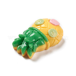 不透明樹脂模造食品デコデンカボション  野菜・果物ハウス  パイナップル  27x17x10.5mm&nbsp;CRES-M016-02E