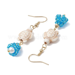 Shell Glass Dangle Earrings&nbsp;EJEW-MZ00424-01