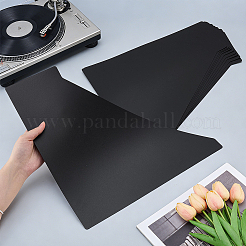 PPプラスチックビニールレコード仕切り  アルバム CD DVD メディア本棚収納用オーガナイザー  ブラック  340x340x0.4mm&nbsp;AJEW-WH0880-92B