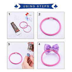 Transparent AS Plastic Base Buckle Hair Findings&nbsp;FIND-T064-004B-01A