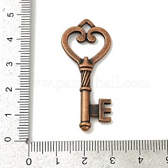合金のチベット風チャーム  鉛フリー及びカドミウムフリー  スケルトンキー  赤銅鉱  46.5x18x4mm  穴：3mm  約245個/1000g&nbsp;TIBEP-LF1312YKG-R-LF