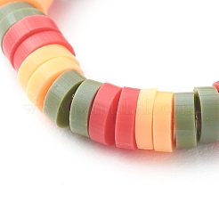 Handmade Polymer Clay Beads Finger Rings&nbsp;RJEW-JR00378