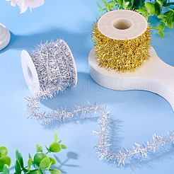 20 Yards 2 Colors Plastic Shiny Tinsel Hanging Garland&nbsp;AJEW-TA0002-16