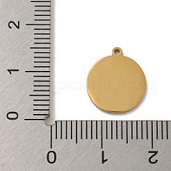 クリスマステーマ 304 ステンレススチール エナメルチャーム  14KGP本金メッキ  クリスマス鐘  14x12x1mm  穴：1mm&nbsp;STAS-Z093-02E