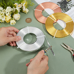 3 Rolls 3 Colors Aluminum Wire&nbsp;AW-BC0003-41A