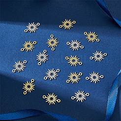 20Pcs 2 Colors 201 Stainless Steel Star Connector Charms&nbsp;STAS-UN0040-99