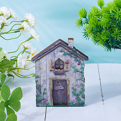 Wood Fairy Door for Garden Yard Tree Decoration&nbsp;AJEW-WH20002-58A
