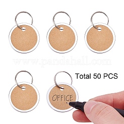 アルミ製ペンダント  紙と鉄のキーホルダー留め金付き  フラットラウンド  ペルー  31x1mm  リング：19x1mm  穴：17mm&nbsp;PH-FIND-WH0025-01