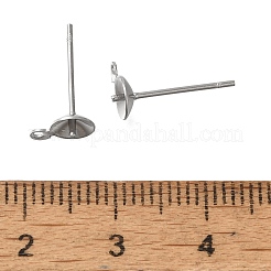 Anti-Tarnish 304 Stainless Steel Stud Earring Findings&nbsp;STAS-P370-02C-P