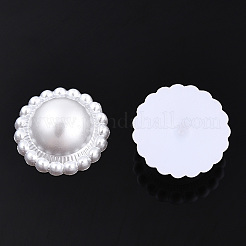 ABS Plastic Imitation Pearl Cabochons&nbsp;SACR-T015-10-01