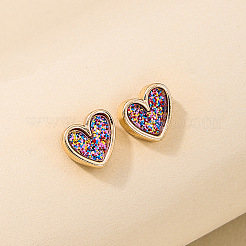 Valentine's Day Alloy & Acrylic Stud Earrings&nbsp;FS-WGF8EF2-02