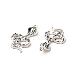 合金のチベット風チャーム  スネークチャーム  アンティークシルバー  27x17x5mm  穴：1.3mm  約277個/500g&nbsp;TIBE-B001-52AS-02