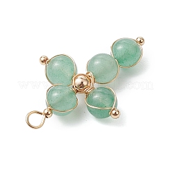 Natural Green Aventurine Pendants&nbsp;PALLOY-JF02885-01