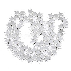 電気メッキ磁気無し合成ヘマタイトビーズ連売り  クラウン  銀メッキ  6.5x8x3mm  穴：1mm  約82~84個/連  14.96インチ〜15.75インチ（38~40cm）&nbsp;G-S372-002-01S