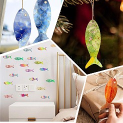 30Pcs Fish Unfinished Wood Cutouts Pendant Decorations&nbsp;DIY-SP0004-52