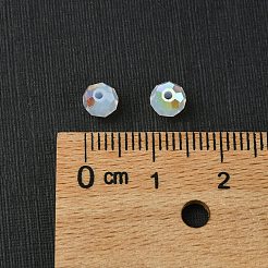 プレシオサ®クリスタルビーズ  チェコクリスタル  451 19 602 ラウンド  01000 200 ホワイトオパール AB  5mm  穴：1mm&nbsp;Y-PRC-BB5-01000-200