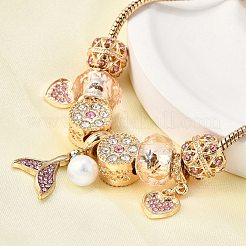 Alloy European Beads Charm Bracelets&nbsp;BJEW-F495-10G
