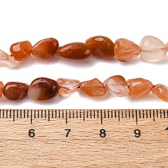 Natural Red Rabbit Fur Rutilated Quartz Beads Strands&nbsp;G-K395-A03-01