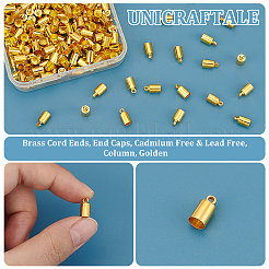 200Pcs Brass Cord Ends&nbsp;KK-UN0003-76G