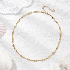 Brass Fish Link Chain Necklaces for Women&nbsp;NJEW-JN05521