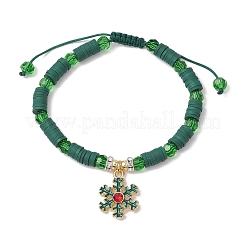 4Pcs Adjustable Handmade Polymer Clay Heishi Braided Beads Bracelet Sets&nbsp;BJEW-JB10966