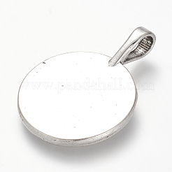 Tibetan Style Alloy Pendant Cabochon Settings&nbsp;TIBE-T003-21AS-NR