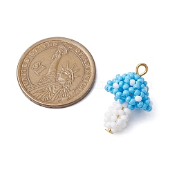 Seed Beads Beaded Charms&nbsp;PALLOY-MZ00339-03