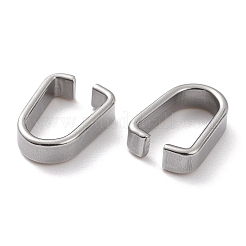 変色しない304ステンレススチール製クイックリンクコネクター  ステンレス鋼色  11x8x3mm  内径：9x7mm&nbsp;STAS-G243-06P