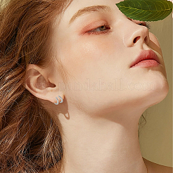 12Pcs 6 Styles Brass Micro Pave Clear Cubic Zirconia Hoop Earrings&nbsp;EJEW-AN0004-59