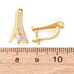 Brass Earring Findings&nbsp;KK-D108-01G