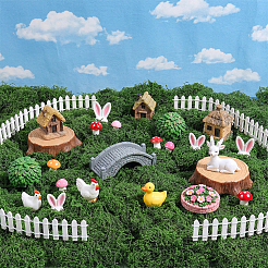 ナイロン人工苔  マイクロシーンの庭の装飾  写真撮影小道具アクセサリー  グリーン  315x240x14.5mm&nbsp;DJEW-WH0015-211