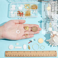 DIY Shell & Alloy Dangle Earring Making Kits&nbsp;DIY-SC0026-53