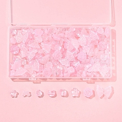 120Pcs 8 Styles Transparent Spray Paint Glass Beads&nbsp;GLAA-FS0002-25