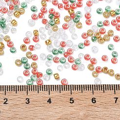 4色8/0個 クリスマス トーホー ラウンドシードビーズ  557 & 343 & 341 & 101  ミックスカラー  3mm  穴：1mm  約1110個/50g&nbsp;SEED-X0058-25
