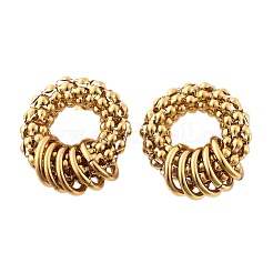 201 Stainless Steel Hoop Earrings&nbsp;EJEW-P304-11G